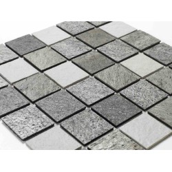 Resin ant natural stone mosaic - 30 x 30 cm - 5 x 5 cm