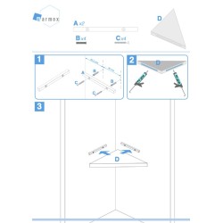 Tileable angle shelf